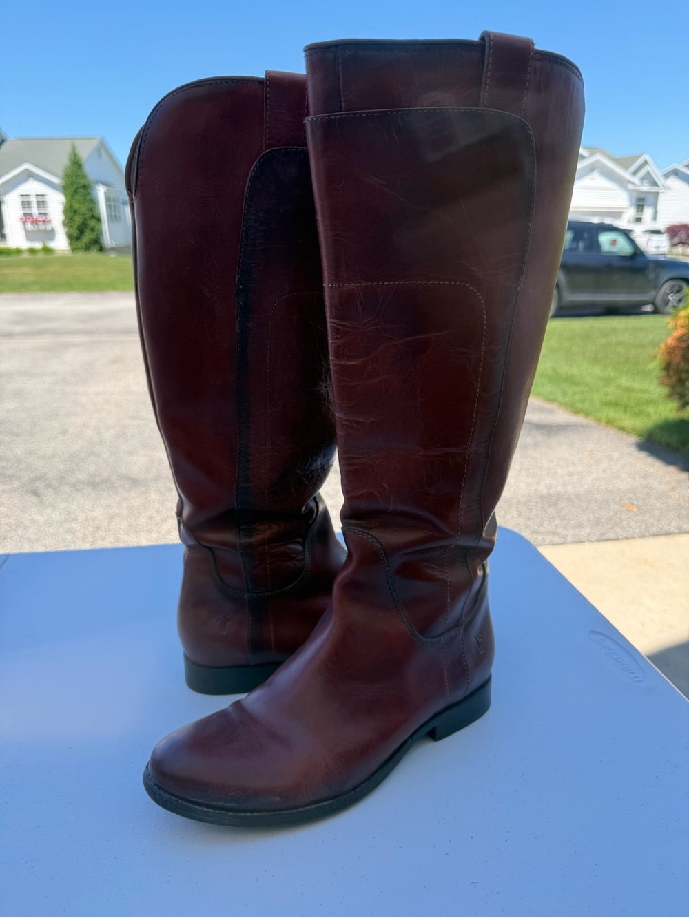Frye Chestnut Leather Riding Boots - Picture 4 of 10